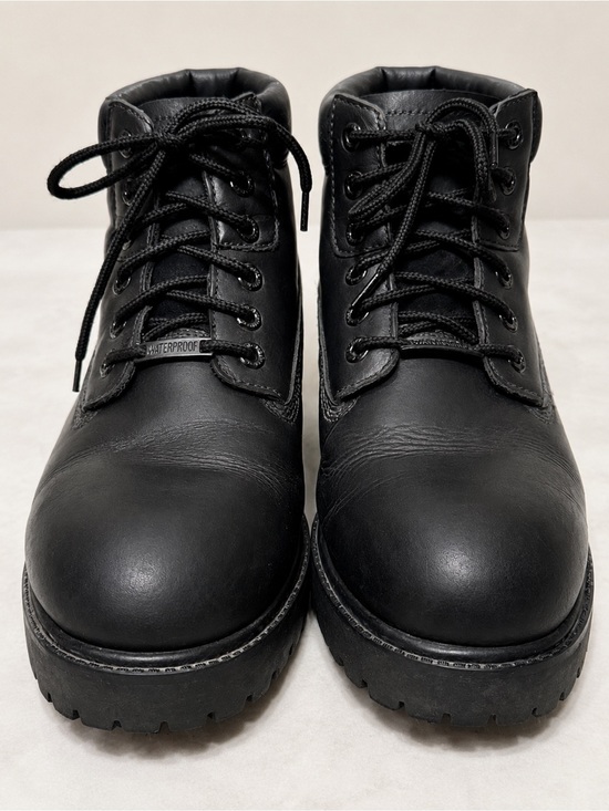 Skechers 10.5 Men\'s Black Lace-Up Chukka Waterproof Biker Y2K Boots